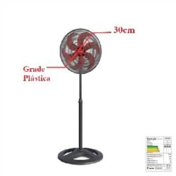 VENTILADOR DE COLUNA 030CM VENTISOL TURBO 6PAS PREMIUM 220V03UF VENTILADOR DE COLUNA 030CM VENTISOL TURBO 6PAS PREMIUM 220V03UF 52W PRETO HEL-PRETA - E-8,0MM - GRADES PLASTICAS